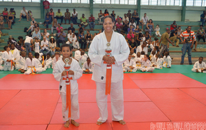 Samuel pour le judo et Ingrid pour le ju jitsu , meilleure passage de grade