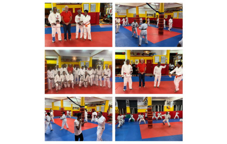 ENTRAINEMENT DE JU JITSU SOUS LA HOULETTE D'UN 7E DAN ET D'UN 6E DAN